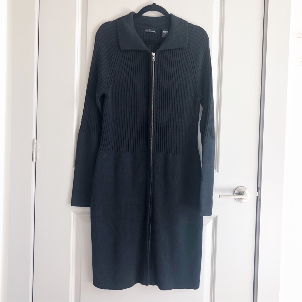 Moda International Zipper Sweater Dress Size L